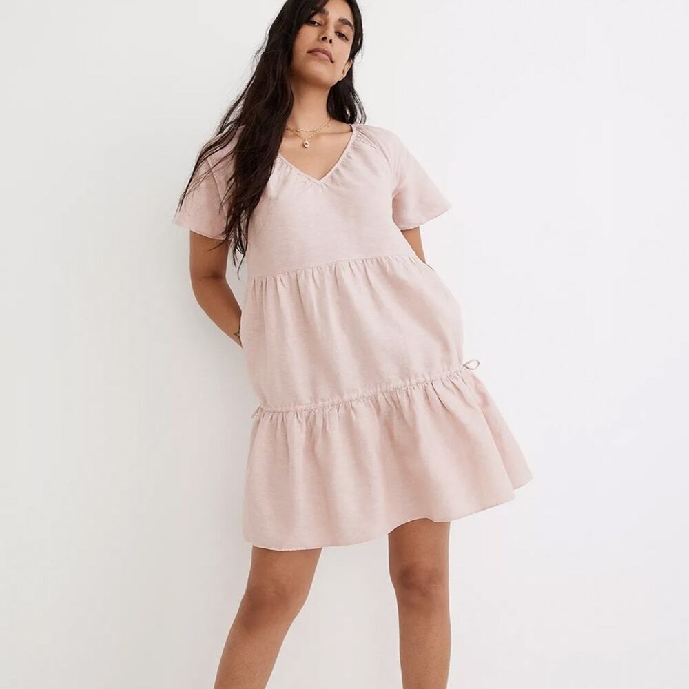 Madewell Linen Blend Lorelei Mini Dress
